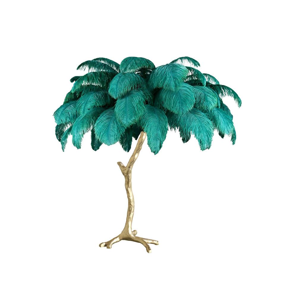 Ostrich Tischlampe aus Federn
