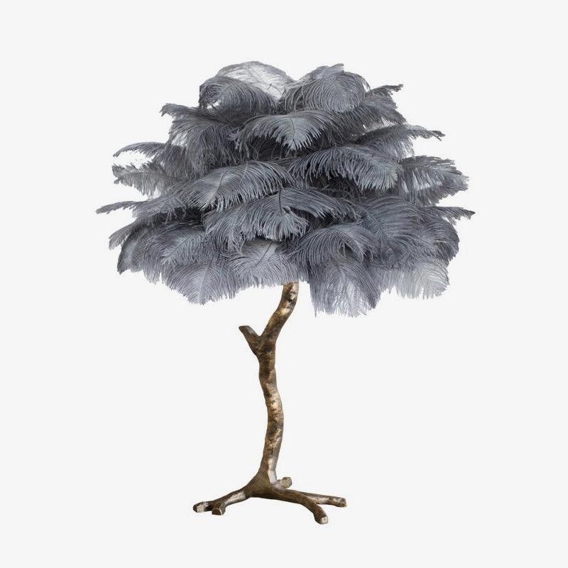 Ostrich Tischlampe aus Federn