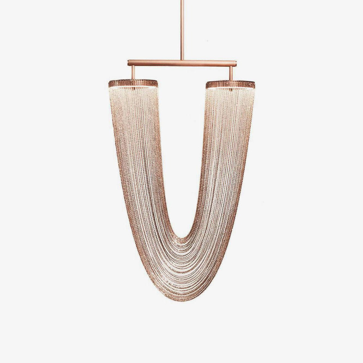 Apsht Pendelleuchte aus Kupferkette skulptural modern