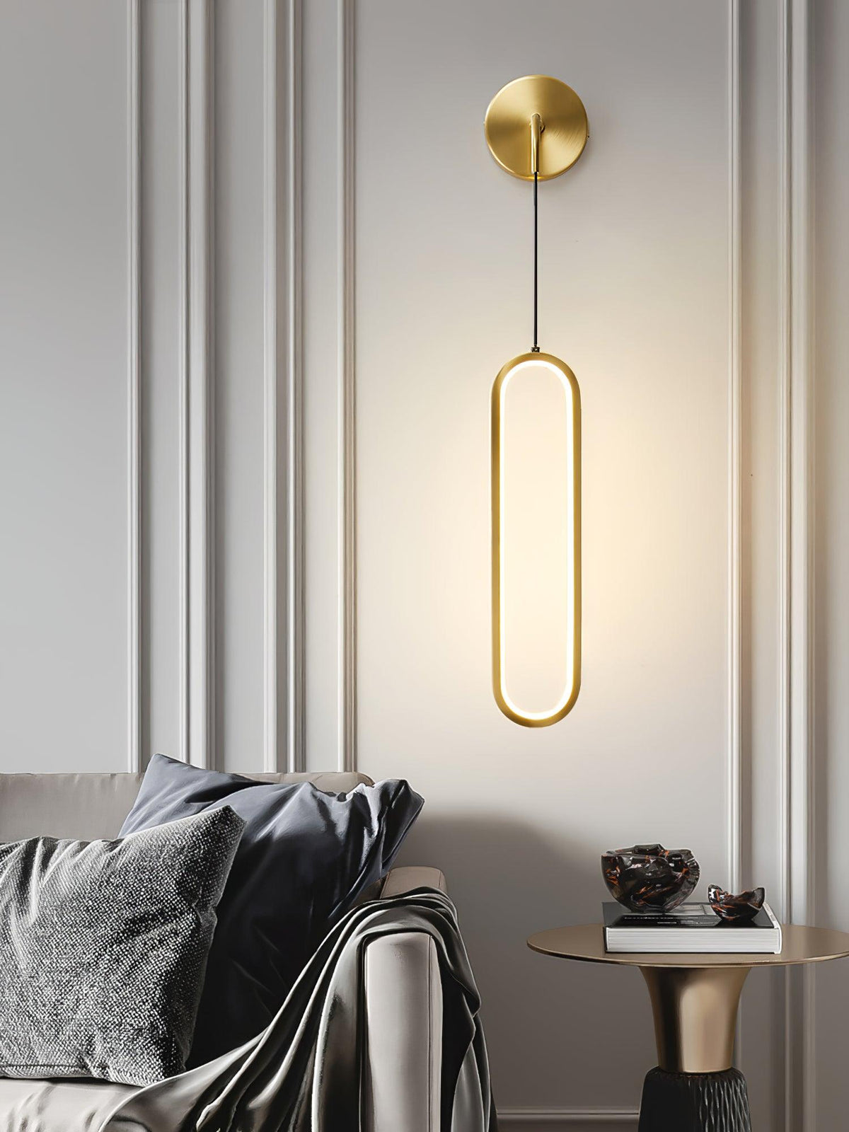 Solisenne Aven LED Messing Wandleuchte