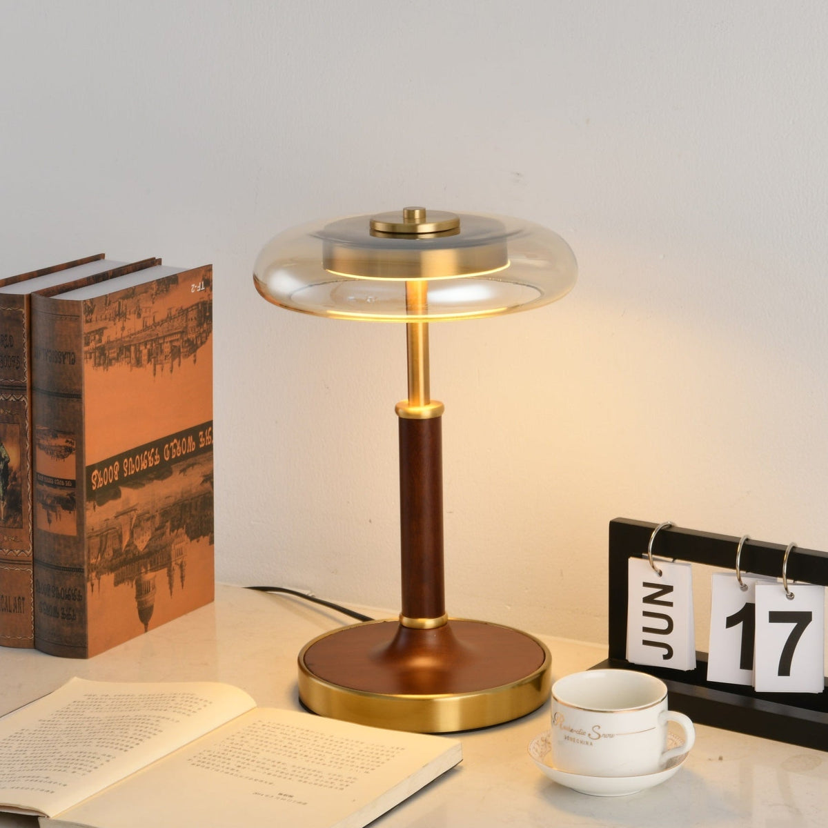 Layla Vintage-Glas-Tischleuchte