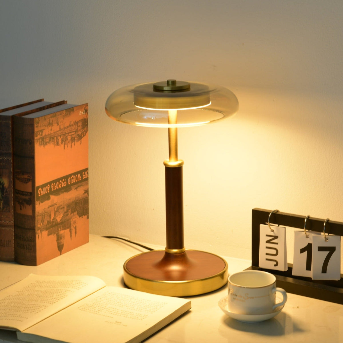 Layla Vintage-Glas-Tischleuchte