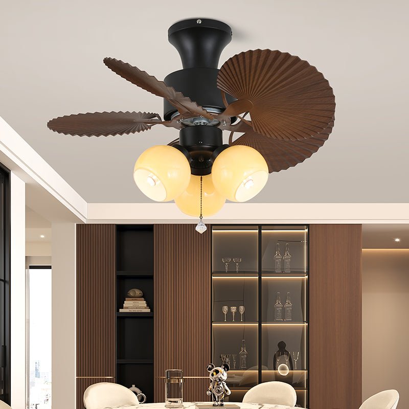 Celoine Tropical Glas Deckenventilator mit Beleuchtung