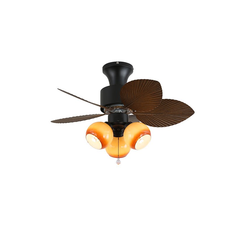 Celoine Tropical Glas Deckenventilator mit Beleuchtung