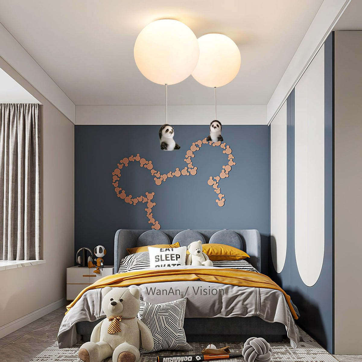 Yrath Elegance Panda-Glas-Deckenleuchte