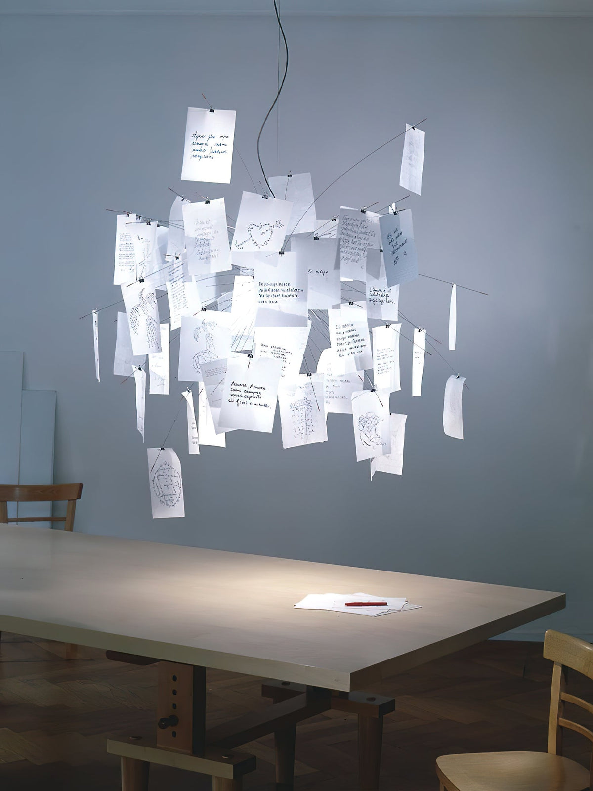Lunerira Kronleuchter aus Papier – zeitgenössisches Design für das Wohnzimmer