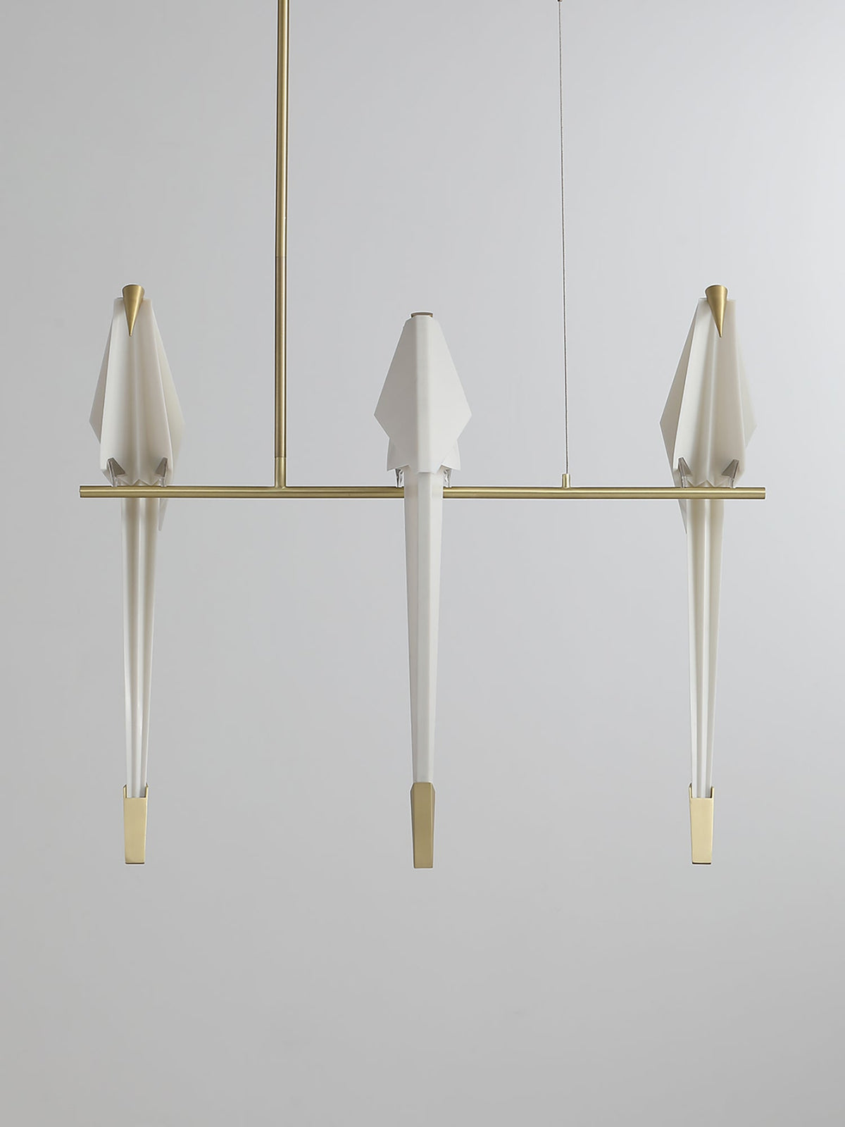 Lunuian Kronleuchter Kronleuchte Papier Crane Bird Skulpturale LED