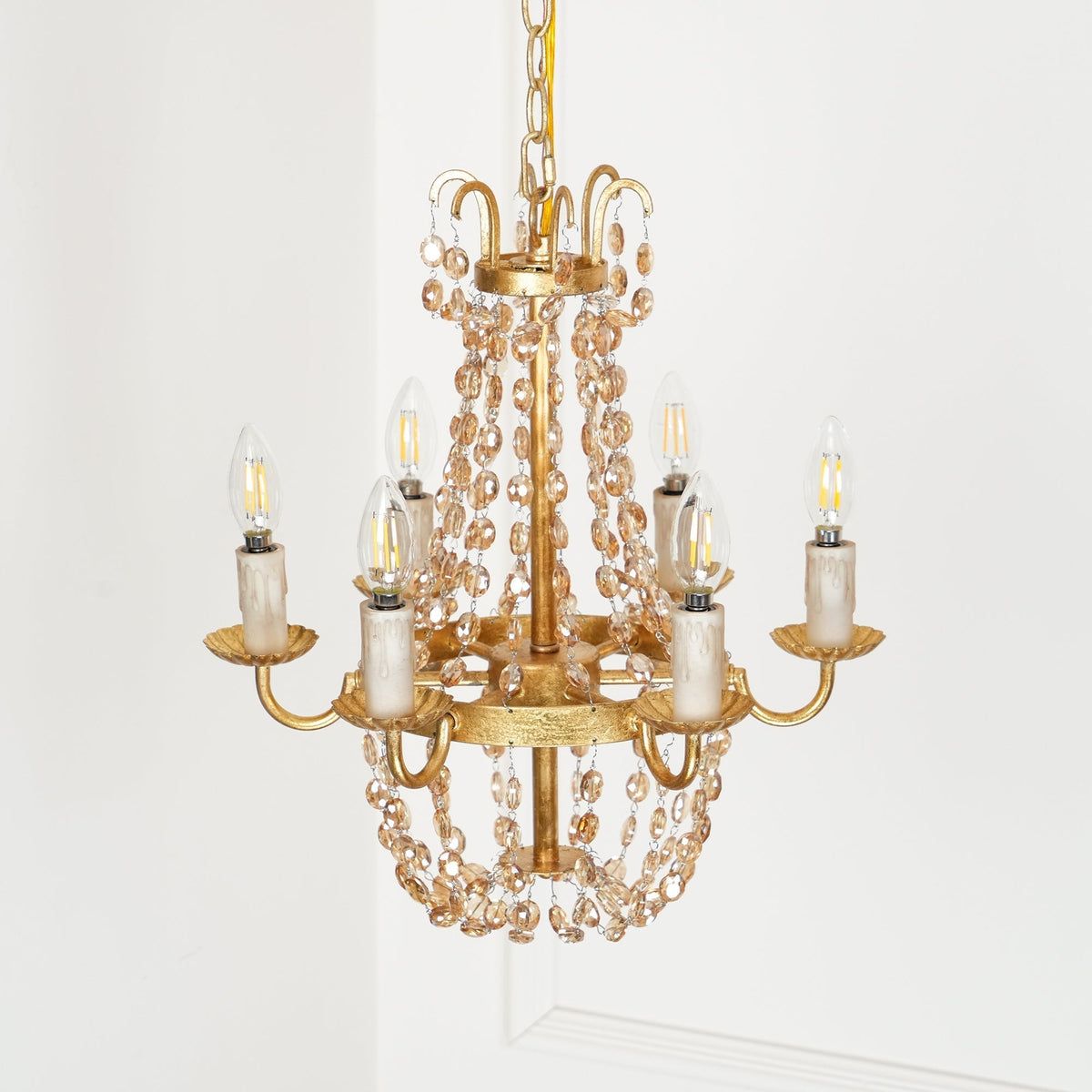 Luxinine Vintage Flohmarkt-Kristall-Kronleuchter