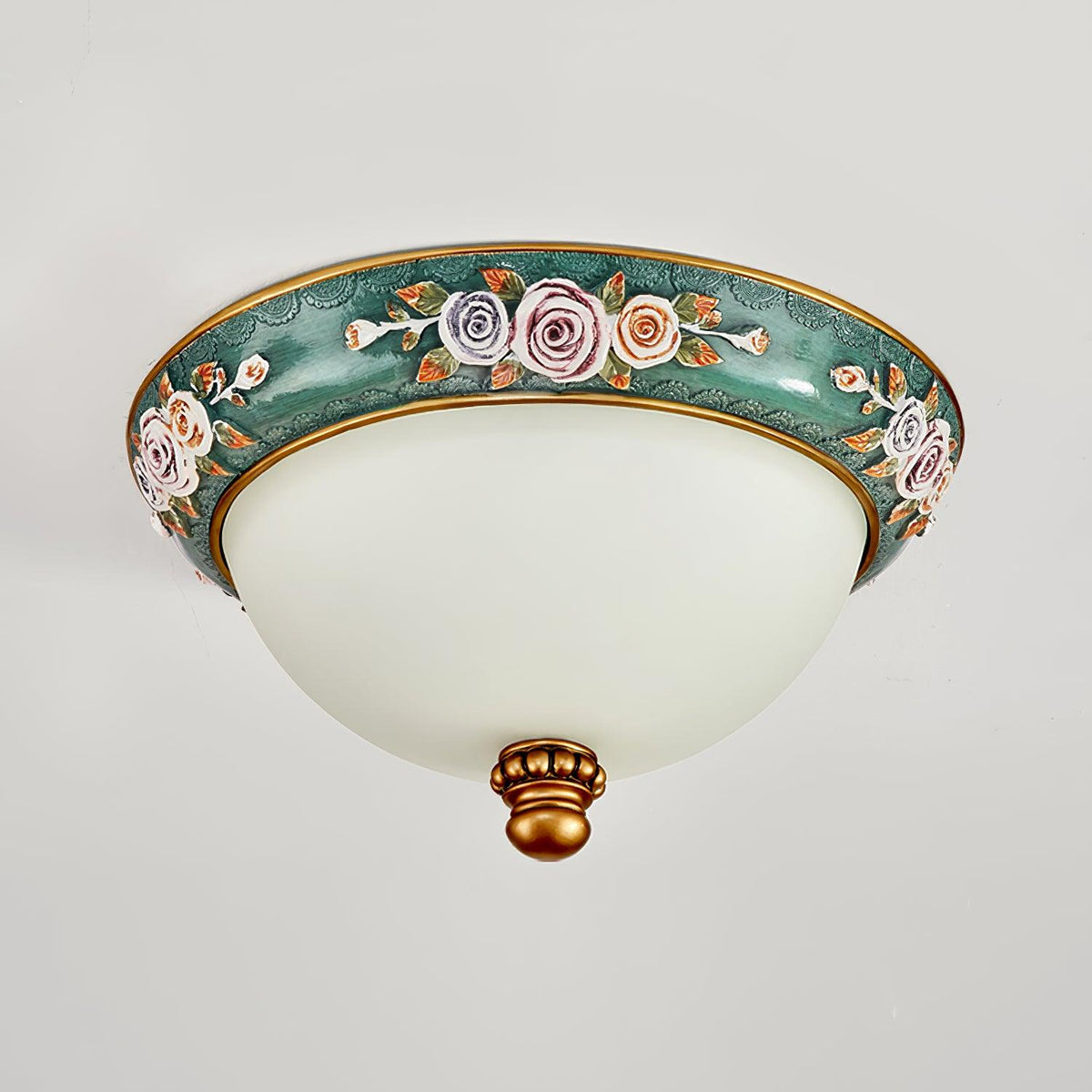 Cexora Pastoral Bowl Kunstharz-Glas-Deckenleuchte
