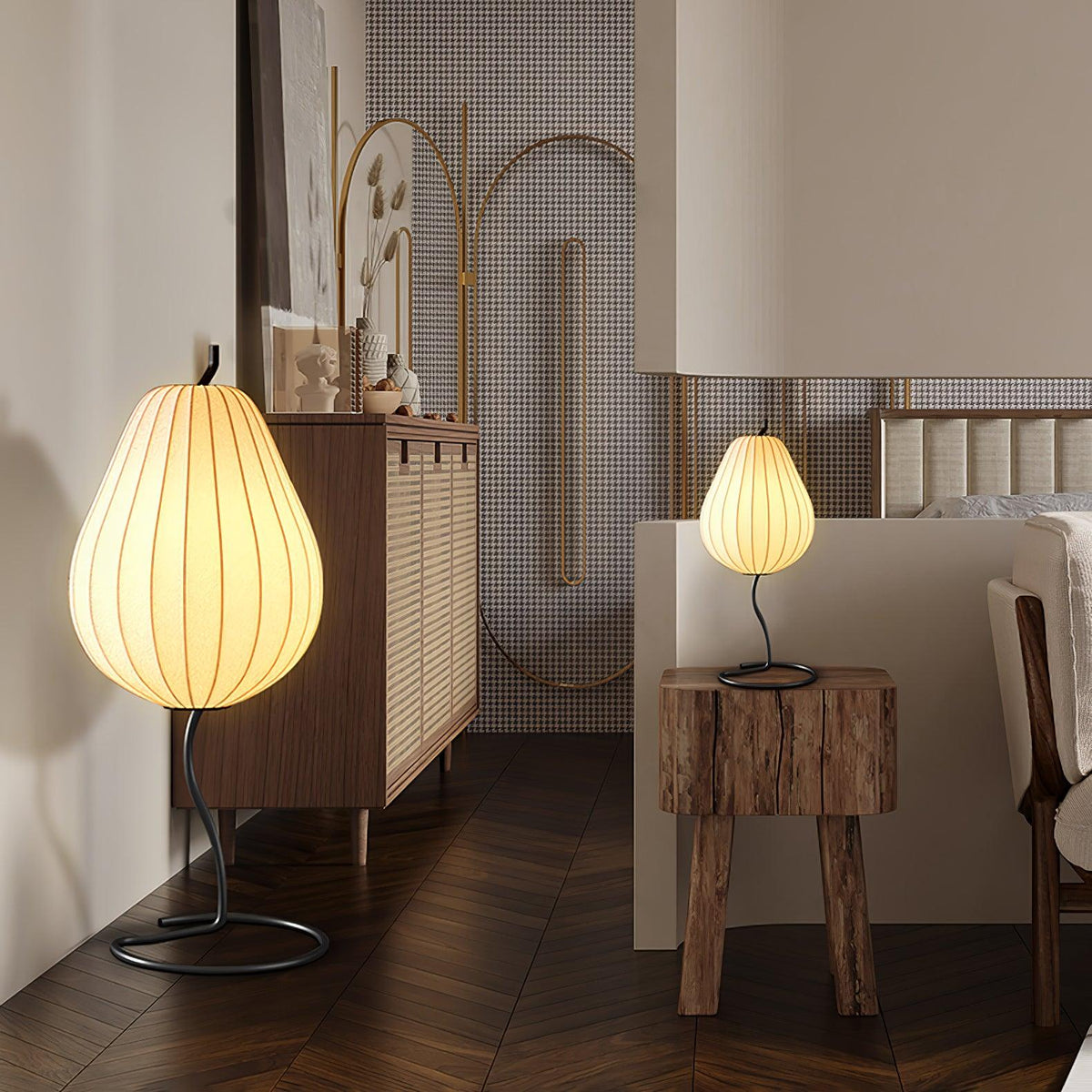 Calerielle Minimalistische Stehleuchte in Pear-Form