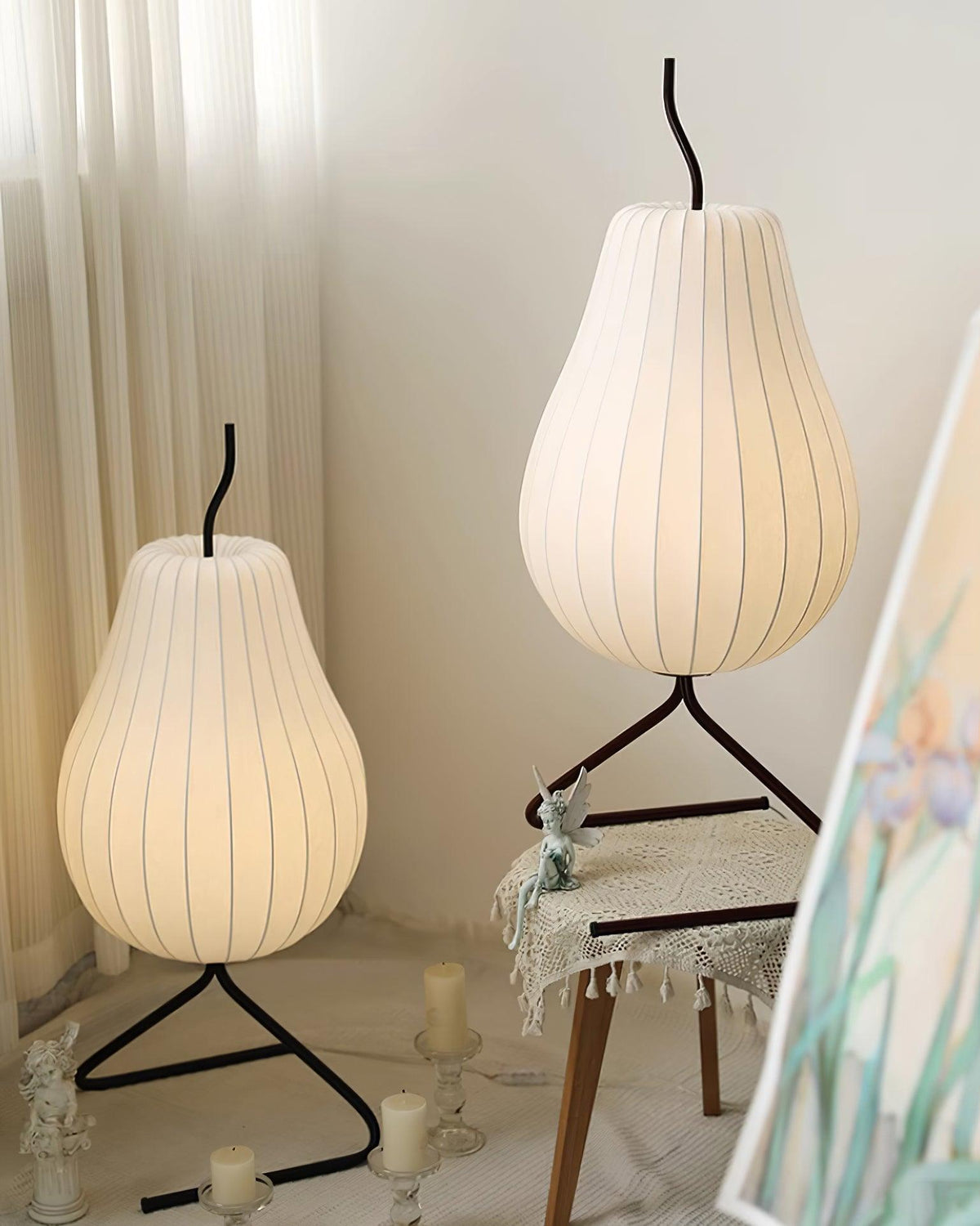Calerielle Minimalistische Stehleuchte in Pear-Form