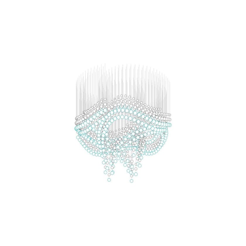 Pearl Veil Couture Cascade Kronleuchter anpassen