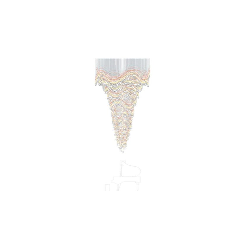 Pearl Veil Couture Cascade Kronleuchter anpassen