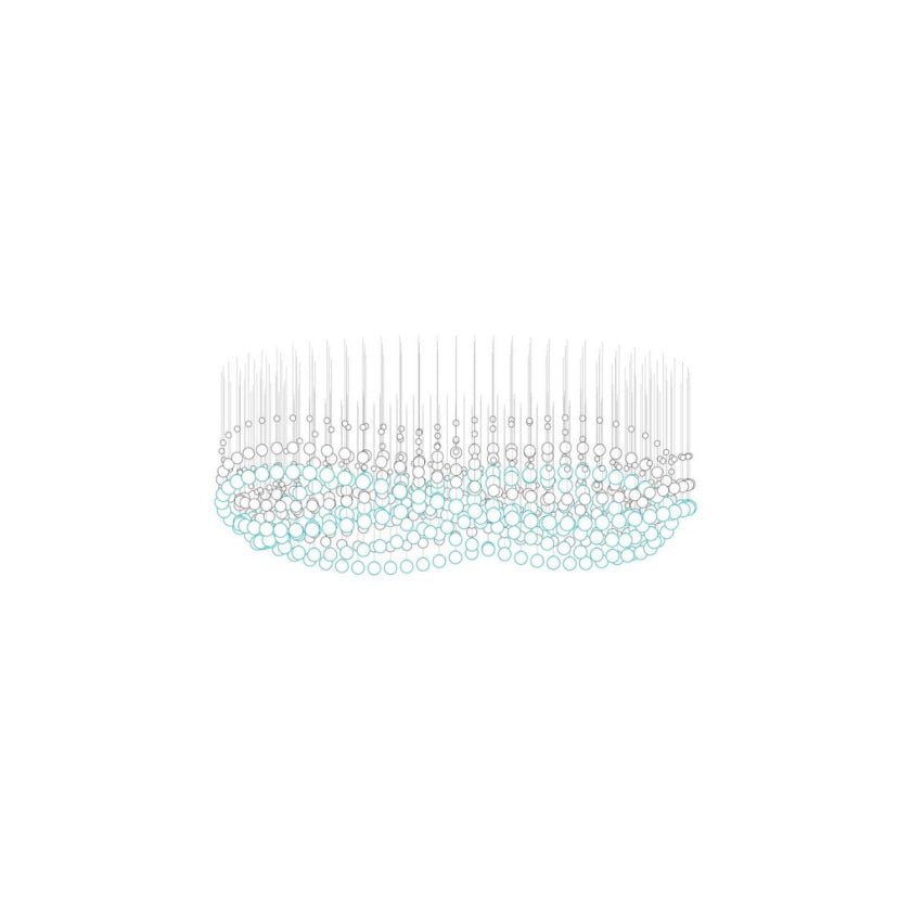 Pearl Veil Couture Cascade Kronleuchter anpassen