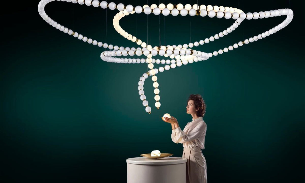 Pearl Symphony Grand Cascade anpassbarer Kronleuchter