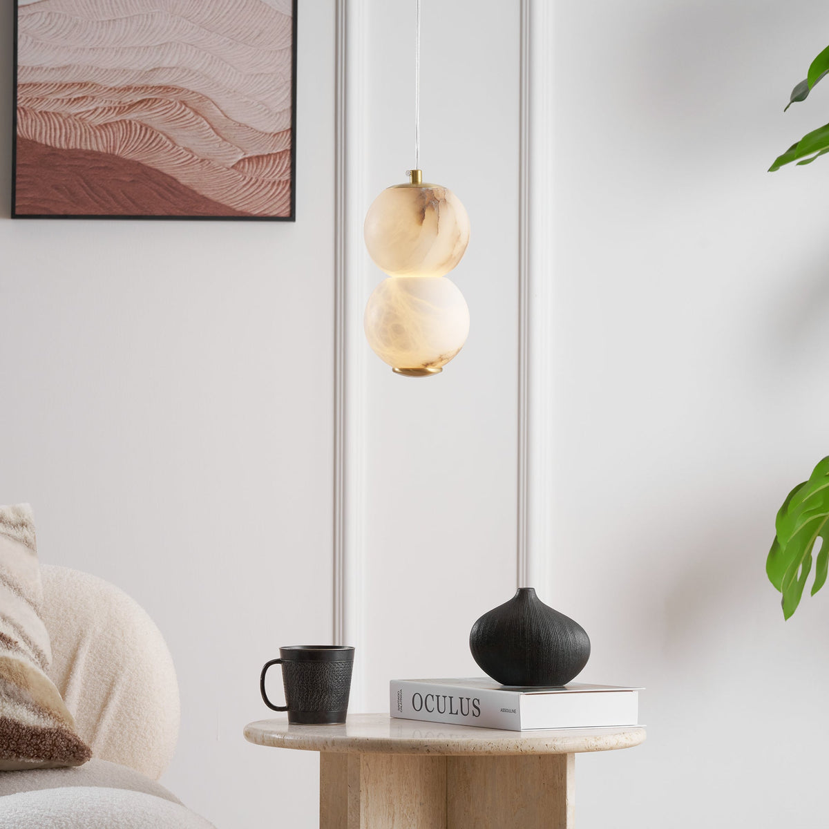 Ritta Alabaster Pendant Light Head 2 /3/4