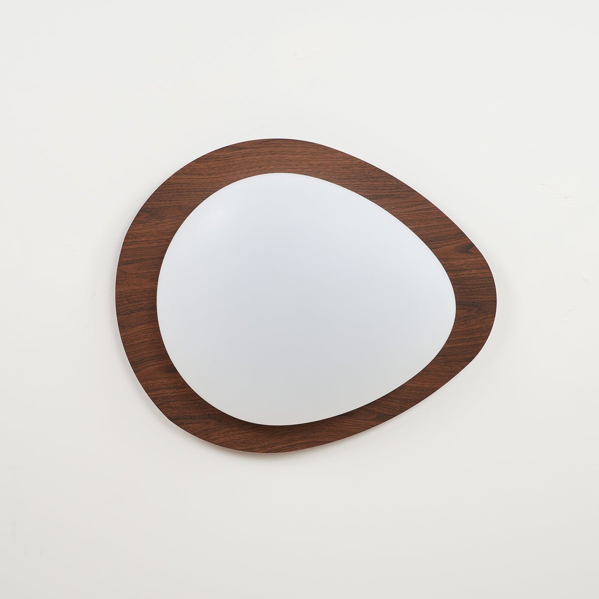 Sylenia Deckenleuchte Pebble Walnuss Holzmasse Acryl LED