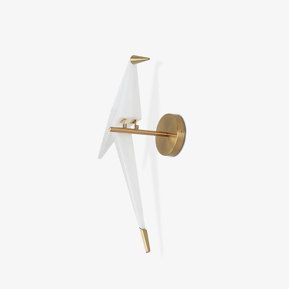 Eovela zeitgenössische Wandleuchte aus Papier in Kranenform