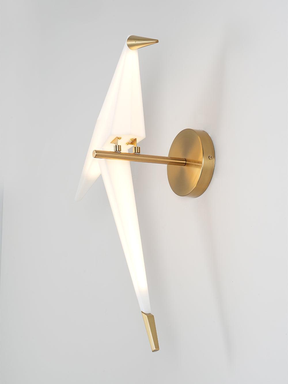 Eovela zeitgenössische Wandleuchte aus Papier in Kranenform