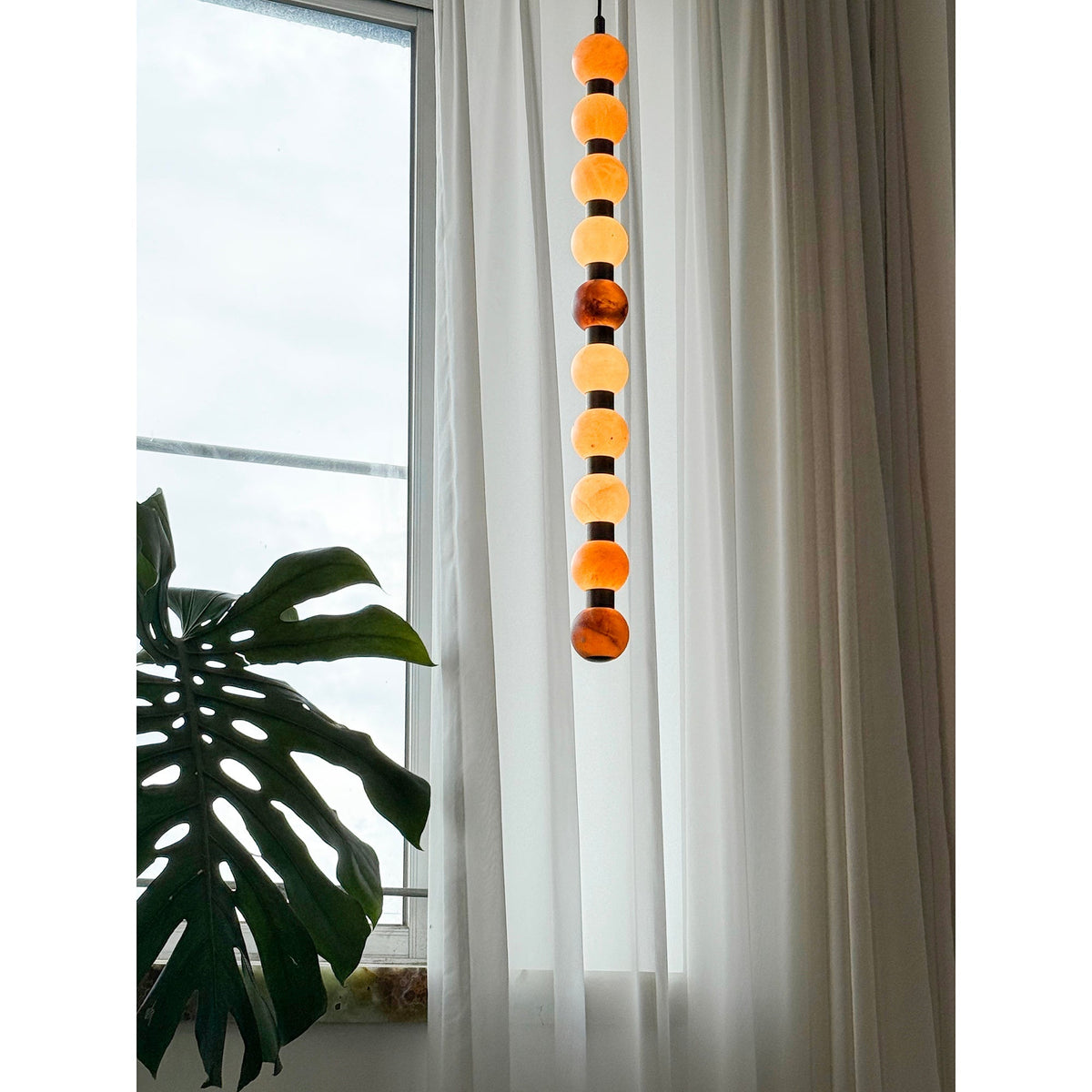 Loxford Alabaster-Pendelleuchte