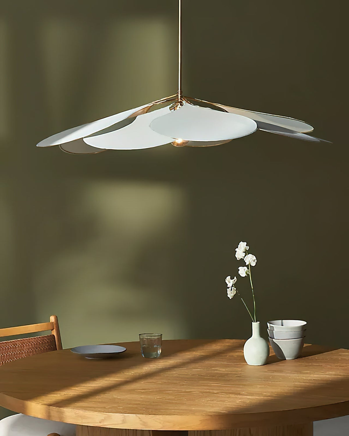 Sothyn Stoff-Pendelleuchte mit floraler Musterung