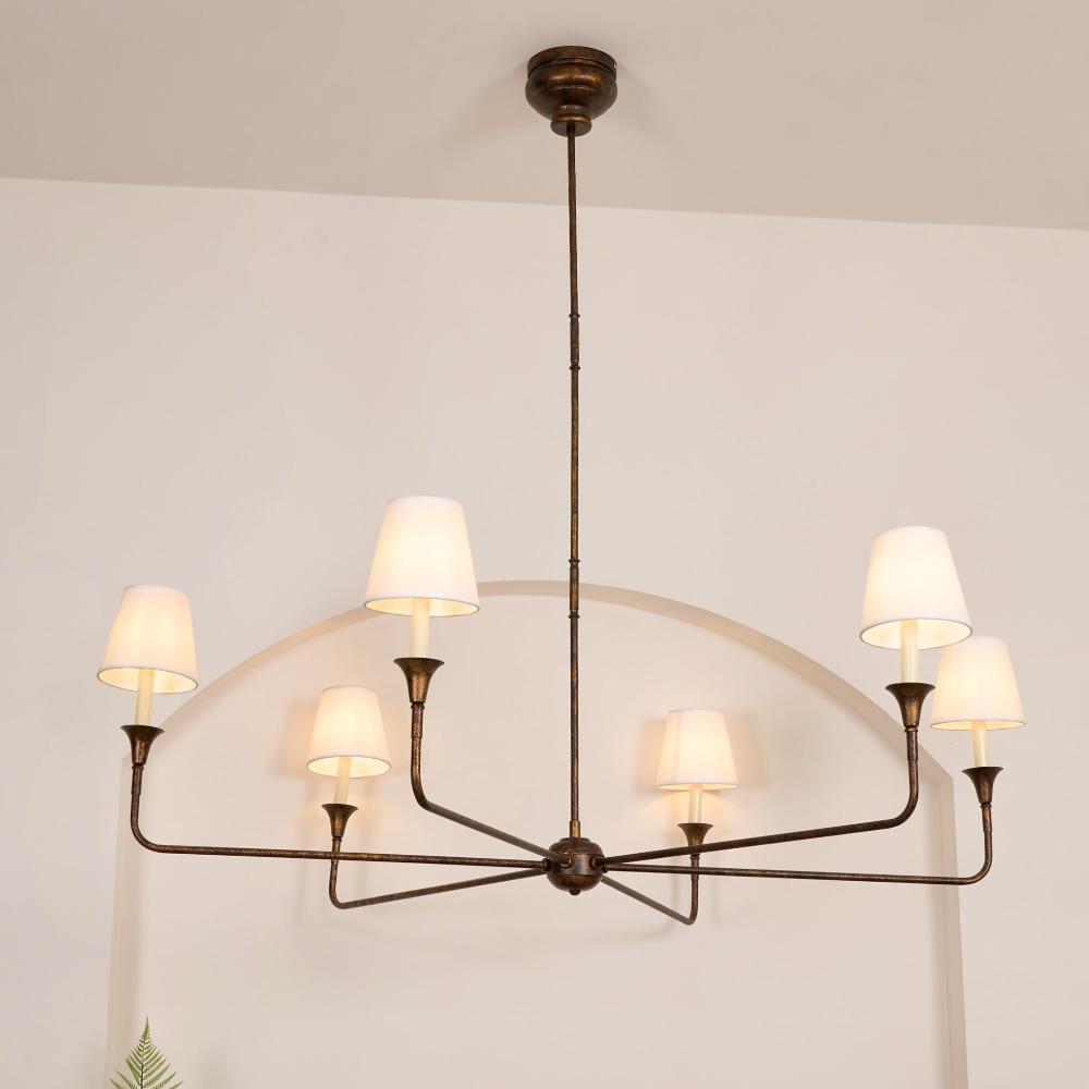 Arthaila Vintage Industrial Grande Stoff-Kronleuchter