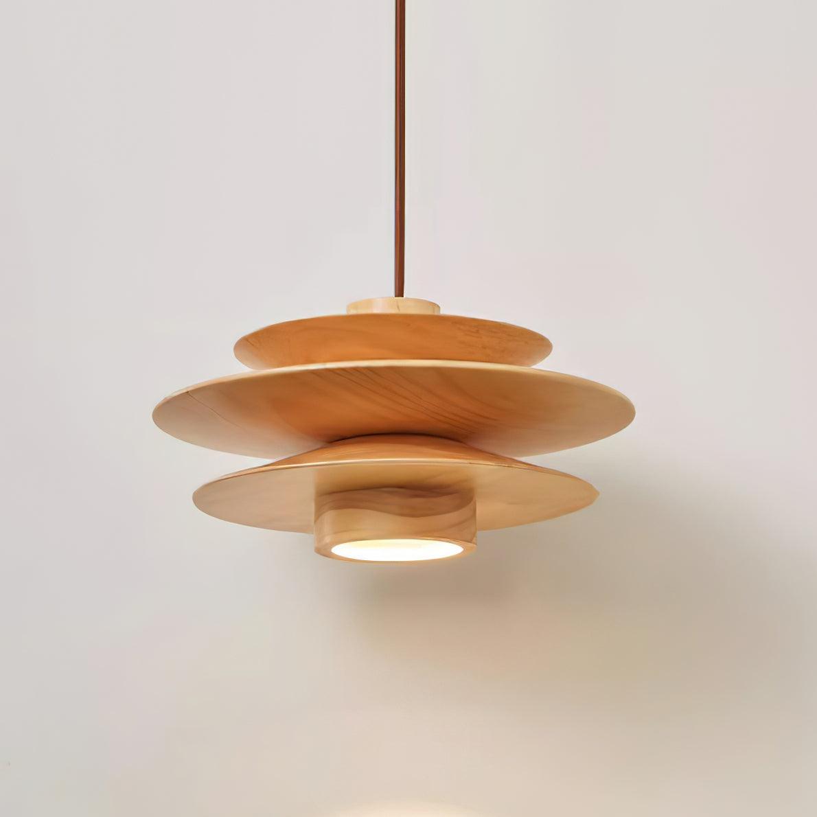 Axis Mid-Century-Pendelleuchte aus Walnussholz