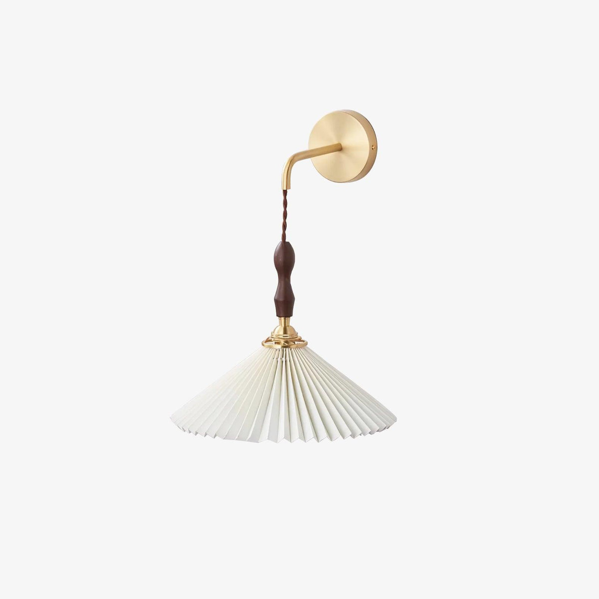 Mordan Premium Eleganz gefaltete Walnuss-Wandleuchte