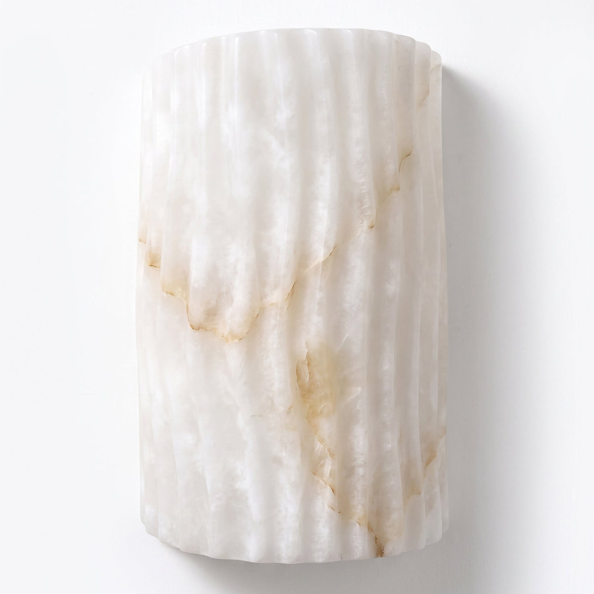 Fluted Alabaster-Wandleuchte