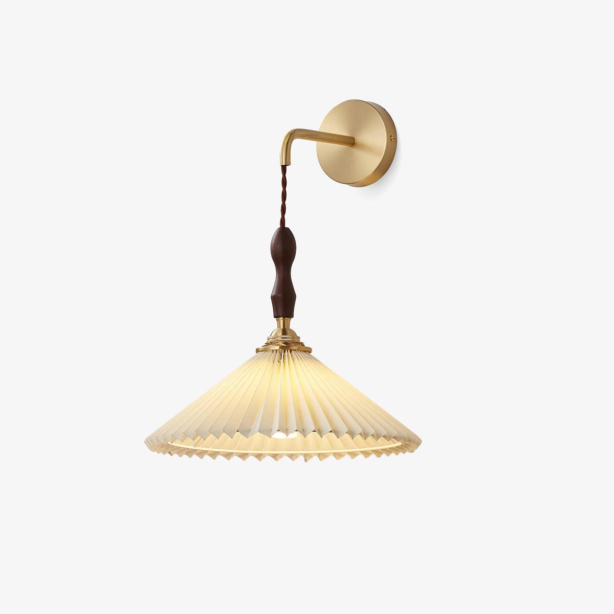 Mordan Premium Eleganz gefaltete Walnuss-Wandleuchte