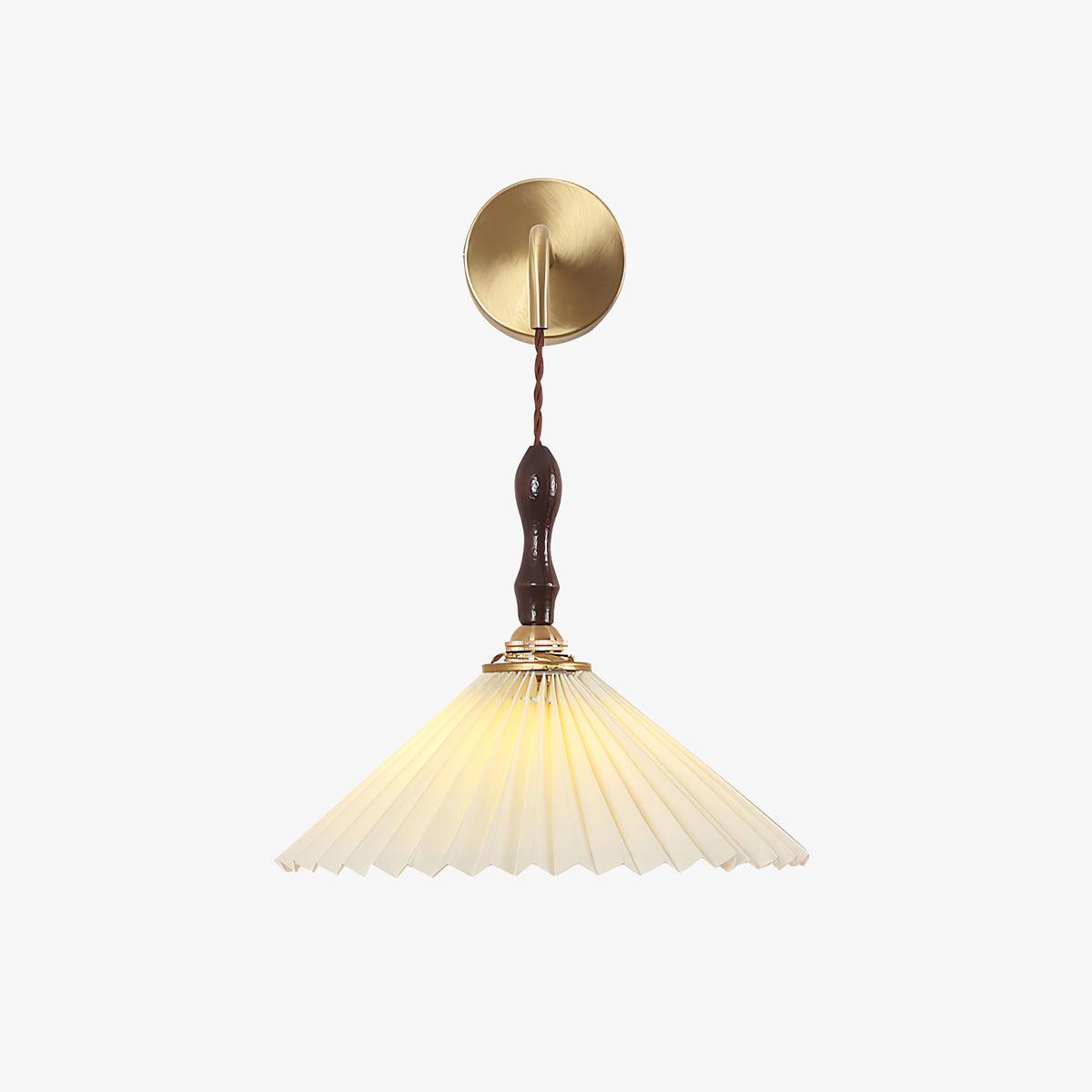 Mordan Premium Eleganz gefaltete Walnuss-Wandleuchte