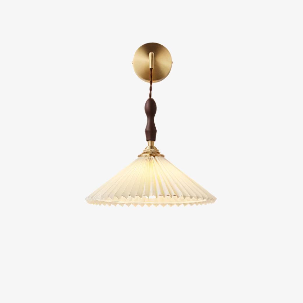 Mordan Premium Eleganz gefaltete Walnuss-Wandleuchte