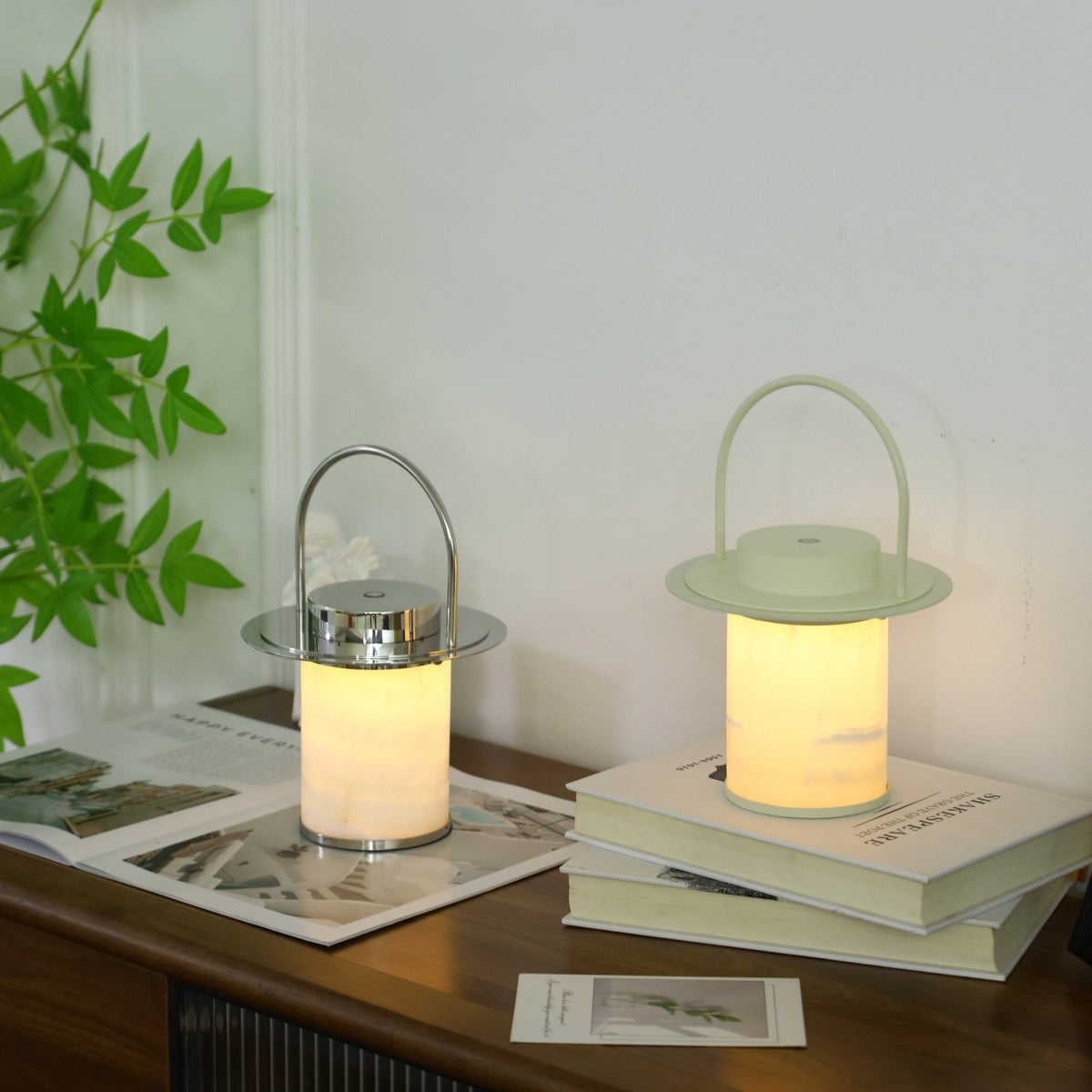 Pod tragbare wiederaufladbare Alabaster-Tischlampe