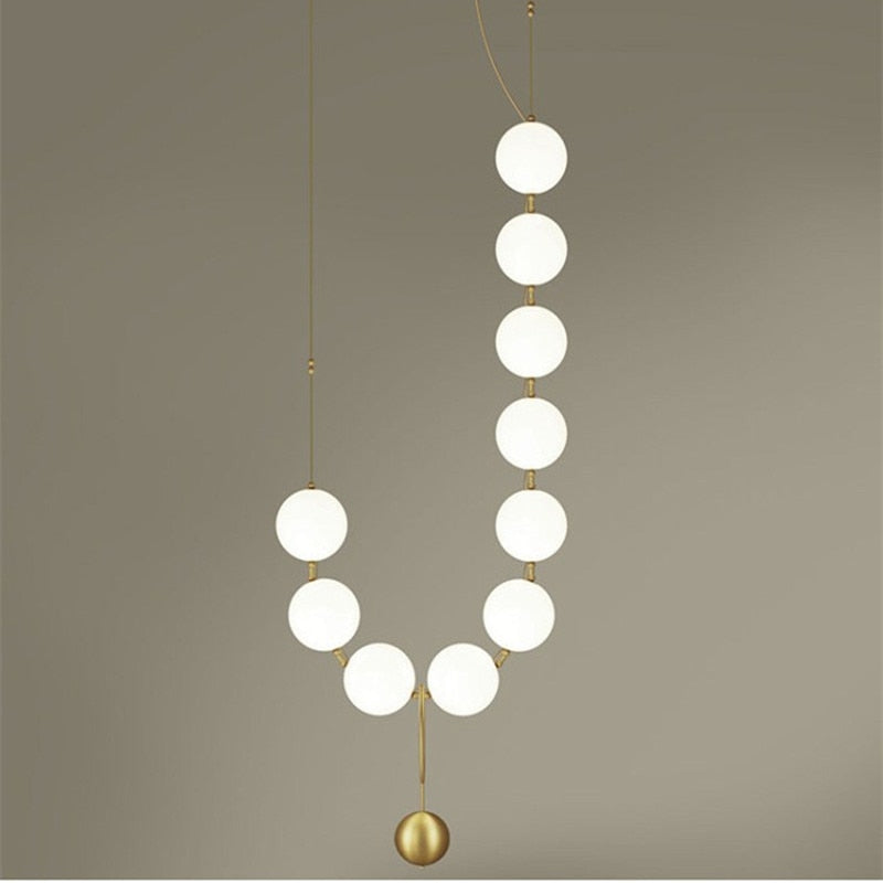 Valentina Designer Pendelleuchte Wohnzimmer/Schlafzimmer Gold Metall