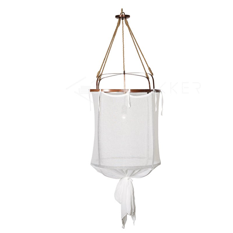 Lininora Pendelleuchte aus Stoff im Boho-Stil