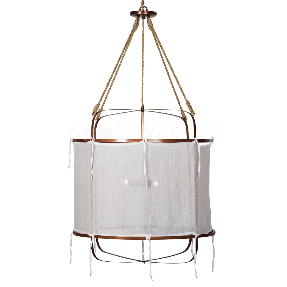 Lininora Pendelleuchte aus Stoff im Boho-Stil