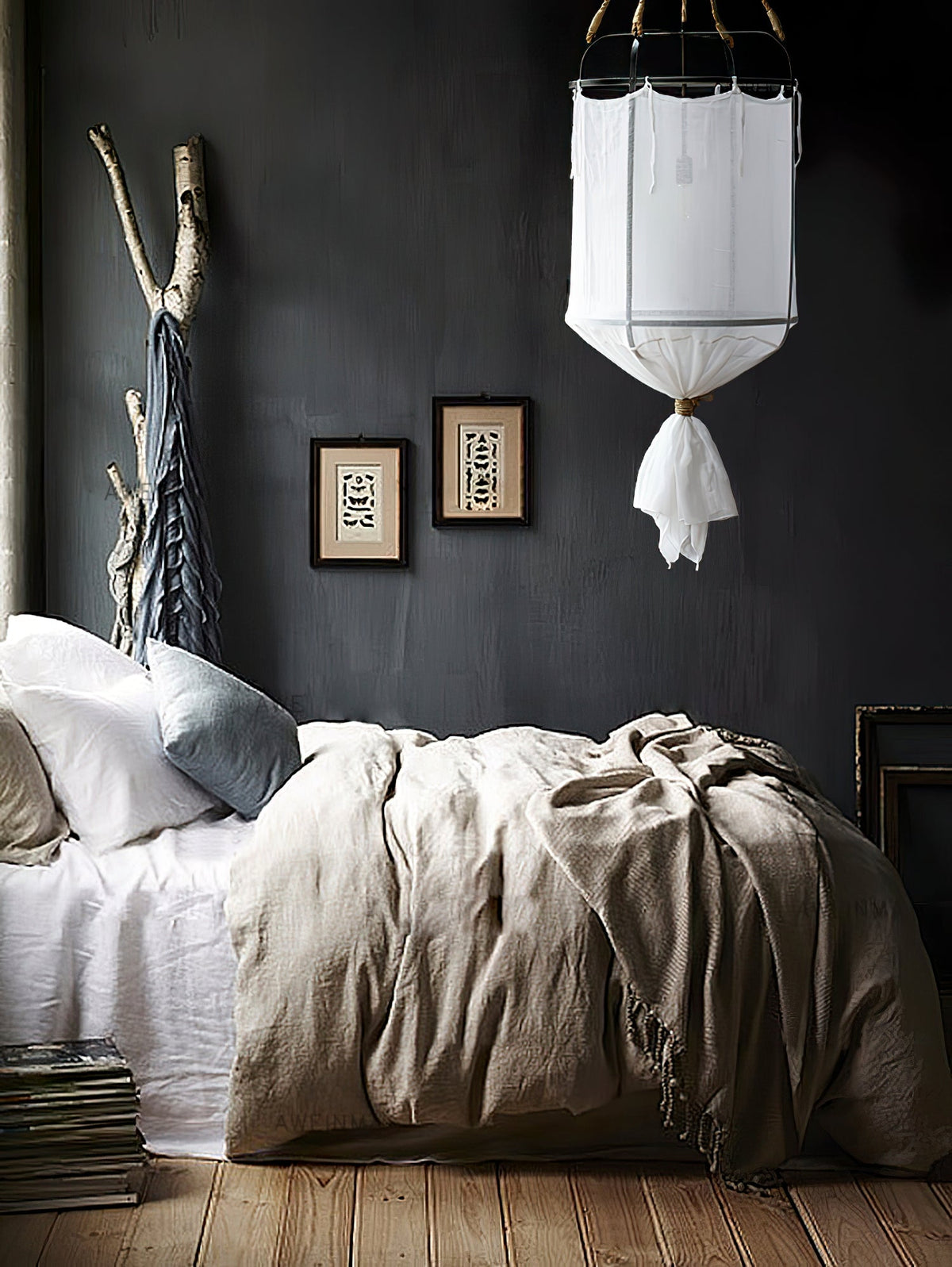 Lininora Pendelleuchte aus Stoff im Boho-Stil
