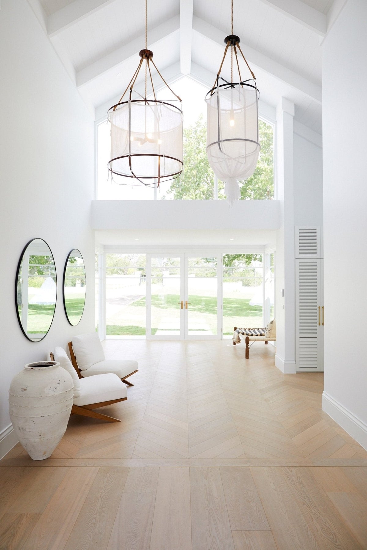 Lininora Pendelleuchte aus Stoff im Boho-Stil