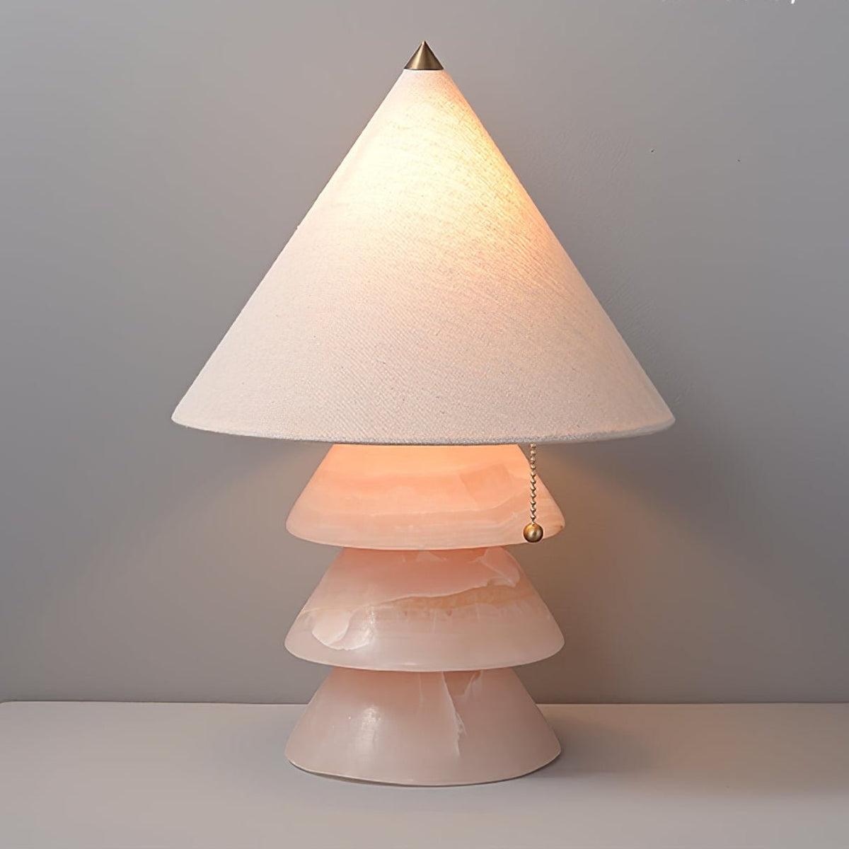 Pyramid Retro Marmor Tischleuchte