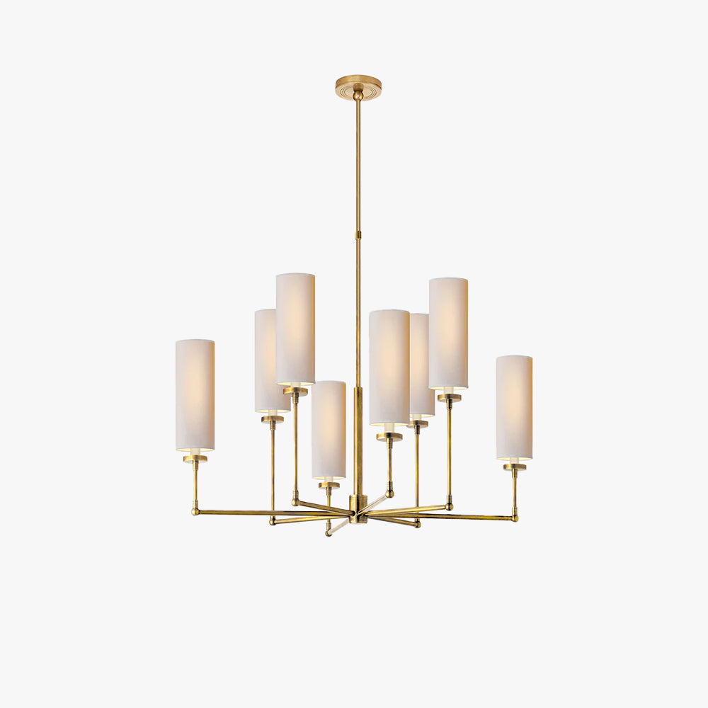 Artemis Chandelier Brass Fabric