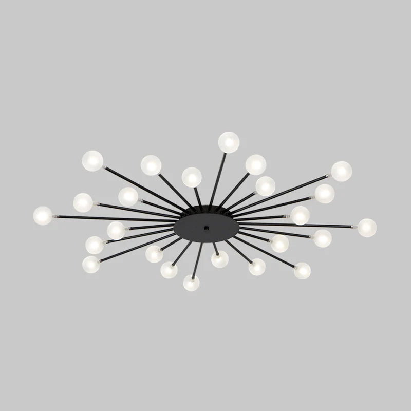 Arisha Nordic LED Deckenleuchte Gold/Schwarz Metall Wohnzimmer
