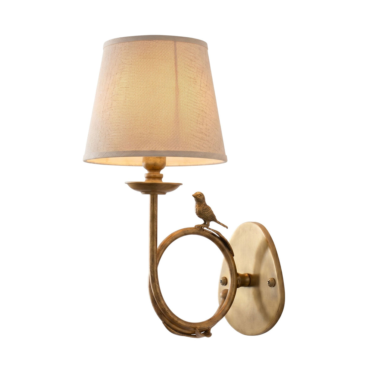 Orvienne Wandleuchte aus Stoff in Linienoptik
