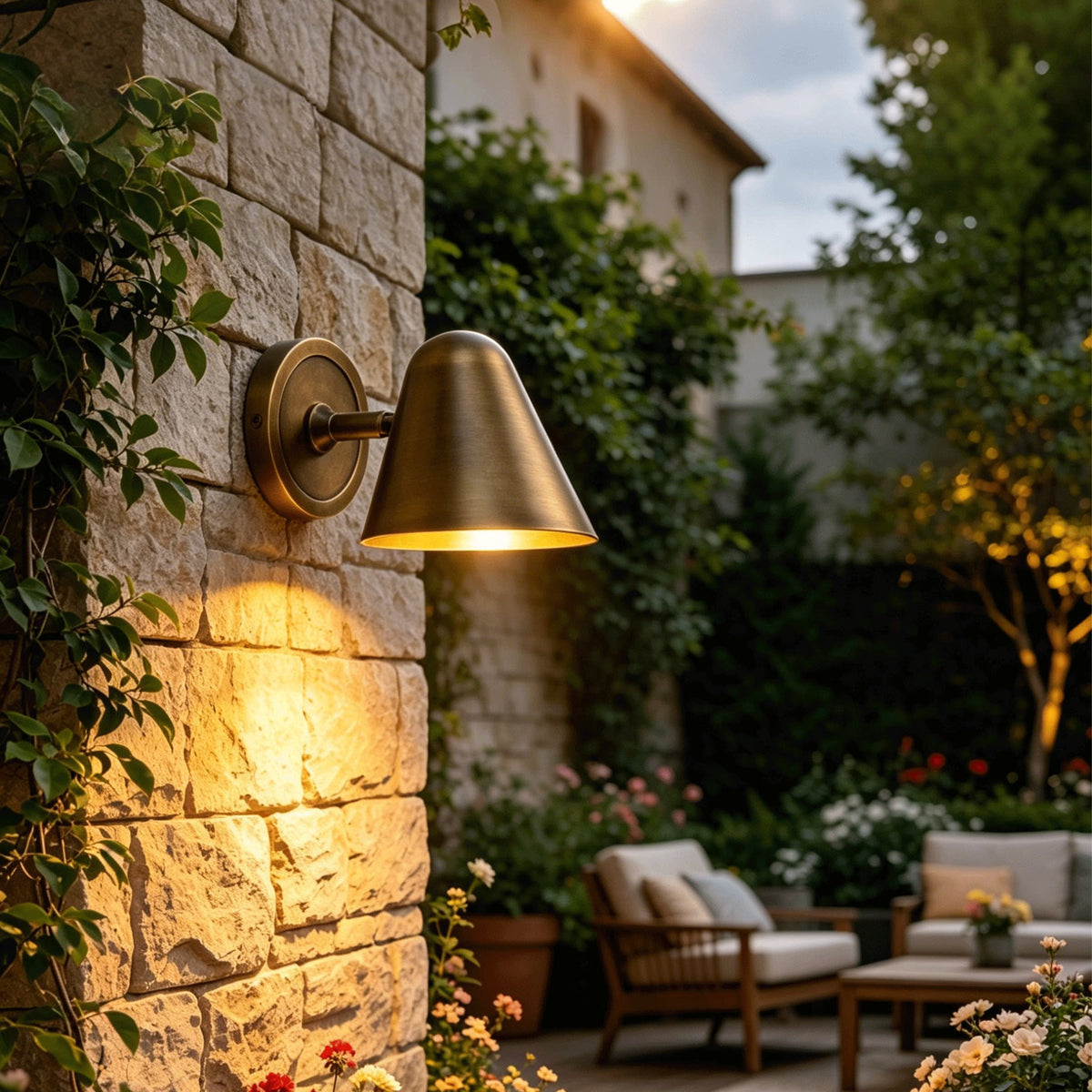 Orelelaria Wandleuchte in Antik-Bronze