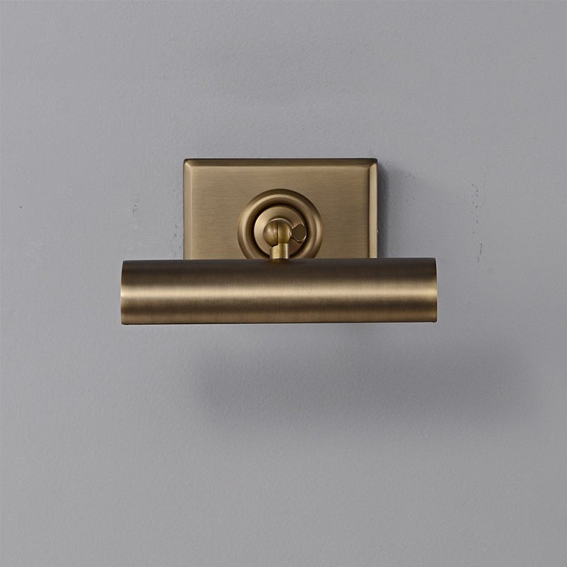 Marquessia Wandleuchte mit verstellbarem Rohr und quadratischem Rückenteil aus Antik-Bronze