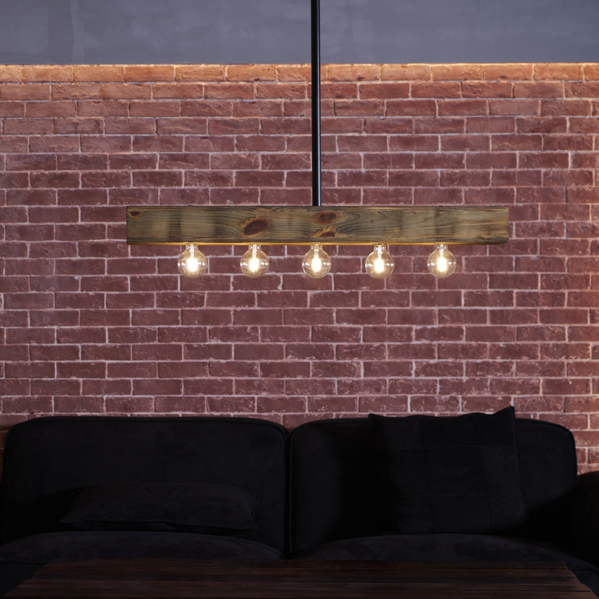 Siraen Kronleuchter mit Holzleiste