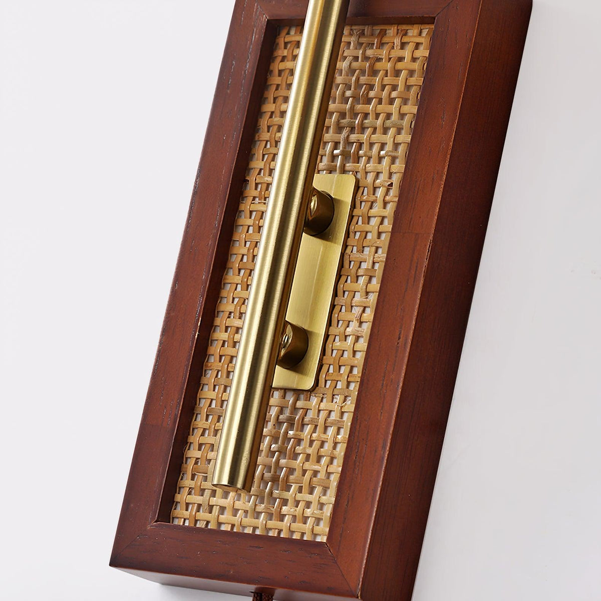 Brix Premium zeitgenössische Kunstglas-Wandleuchte mit Bambus