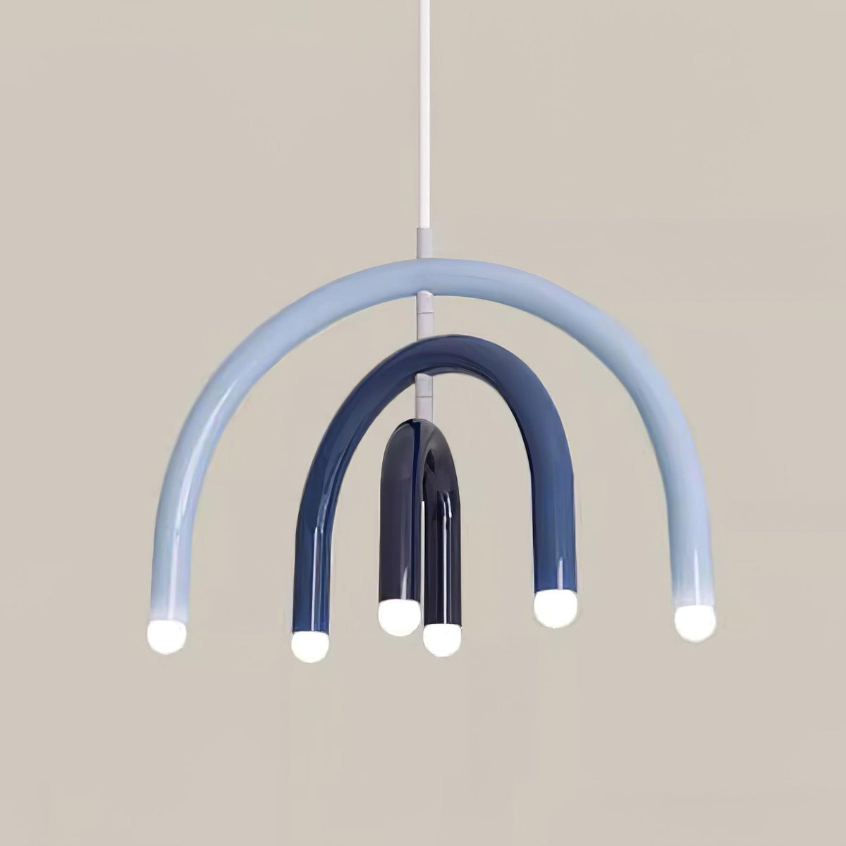 Regenbogen-Modell Metall-Arc-Pendelleuchte für Wohnzimmer und Esszimmer