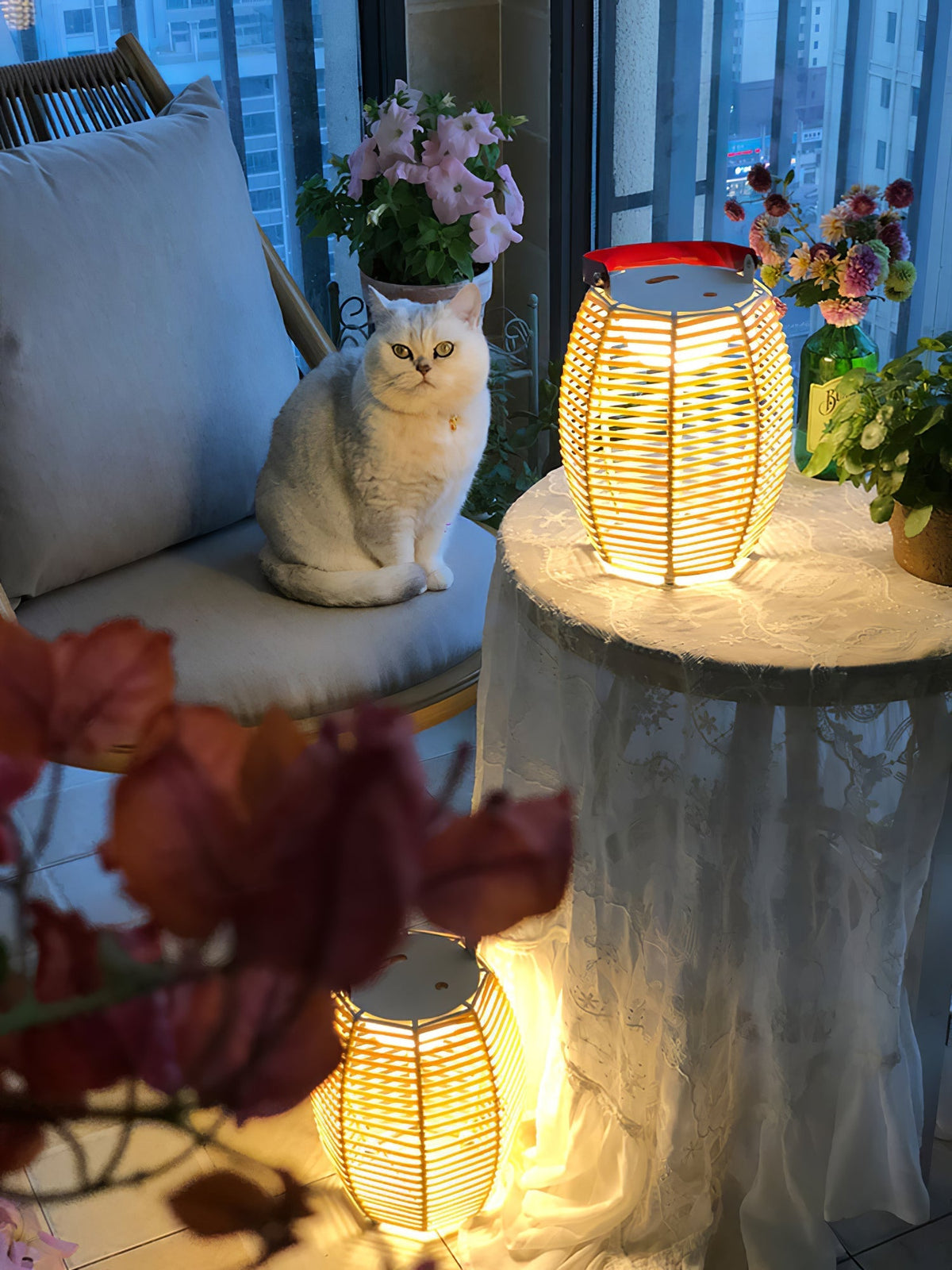 Olraeil Rattan Stehleuchte