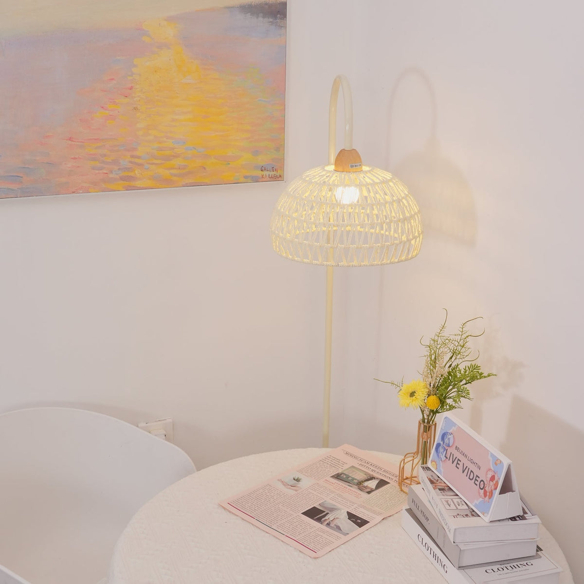 Tor Minimalistische Stehleuchte Beige