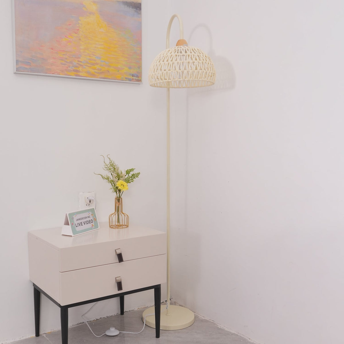 Tor Minimalistische Stehleuchte Beige
